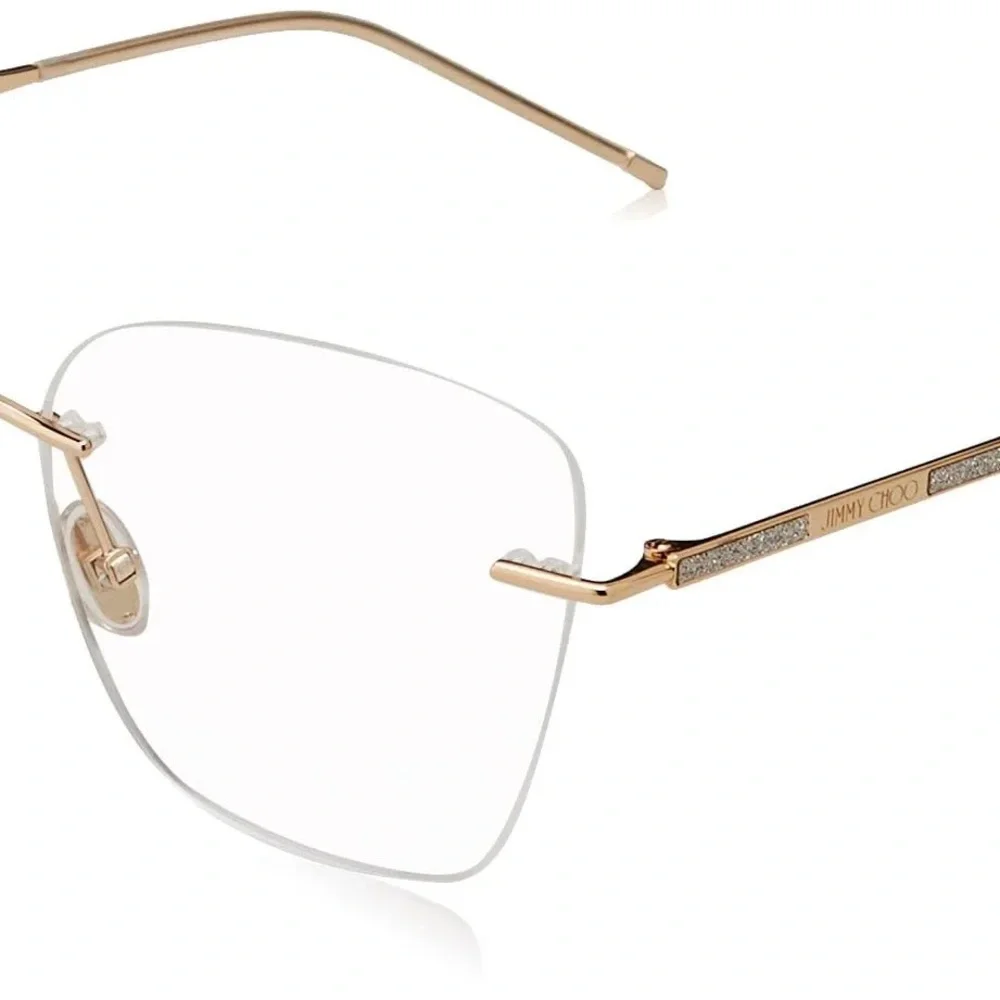 JIMMY CHOO | New Eyeglasses Eyewear Single Bridge Rimless Frames Lux Luxury